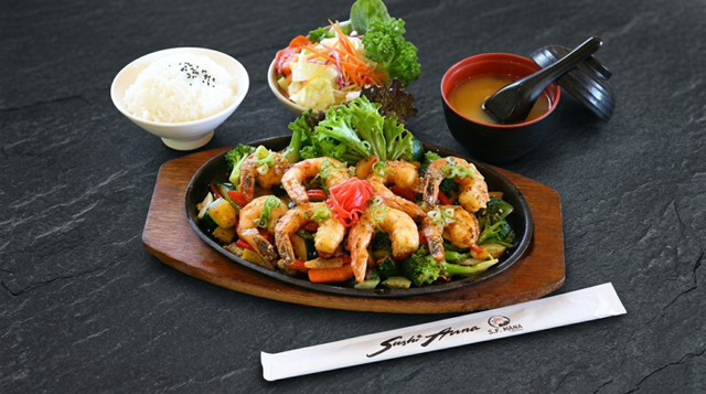 Shrimp Teriyaki Dinner.