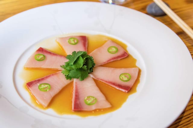 Yellowtail Jalapeño Sashimi.